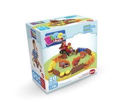 Blocos de Montar Box Fazendinha Dismat 20 peças