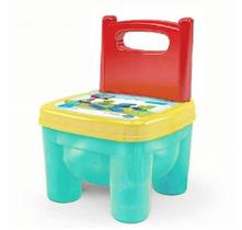 Blocos De Montar Brinkadeira Com Cadeirinha 28 Pecas - Vermelho, Verde Escuro e Amarelo DISMAT