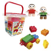 Blocos de Montar BrinlCrianças Educativo 44 Peças Com Balde e Boneco Turma da Mônica - Monte Líbano Blocos de Montar BrinlCrianças Educativo 44 Peças Com Balde e Boneco Turma da Mônica - Monte Líbano