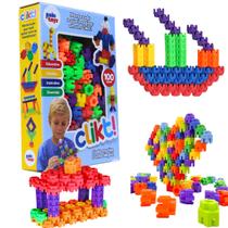 Blocos De Montar Brinquedo Infantil 100 Peças Educativo 1544 Paki Toys