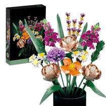 Blocos de Montar Buquê Romântico Miniso, Rosas Brinquedo Criativo e Romântico para Presentear