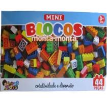 Blocos De Montar C/44 Peças Mini Blocos Caixa - Mini Toys