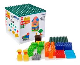 Blocos De Montar C/base 86 Peças Brinquedo Didático Infantil 5106 - Xplast