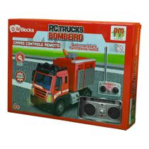 Blocos de Montar Caminhão de Bombeiro Controle Remoto DM Blocks RC Trucks DM Toys DMT7222 Blocos de Montar Caminhão de Bombeiro Controle Remoto DM Blocks RC Trucks DM Toys DMT7222