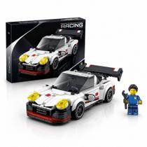 Blocos de Montar Carro de Corrida Superesportivo 341 Peças Boneco Incluso Endurance Rodas Livres Educativo STEAM Menino