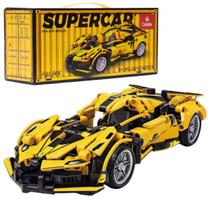 Blocos de Montar Carro Esportivo Amarelo 1:18 - Castela