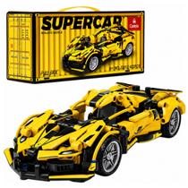 Blocos de Montar Carro Esportivo Amarelo 1:18 - Castela