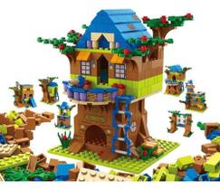 Blocos De Montar Casa Na Arvore - Kit 1000 Peças 6 Em 1 - Bloxi