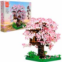 Blocos de Montar Casa na Arvore Rosa Decoração 2000+ Peças Castela