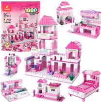 Blocos de Montar Castelo da Princesa 1000 Peças 6 em 1 - Castela