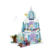 Blocos De Montar Castelo De Gelo Da Princesa Elsa, Conjunto De Castelo Mágico, Brinquedo Da Disney,