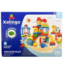 Blocos De Montar Circuito Play 100 Peças - Xalingo 6835.4