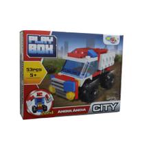 Blocos de Montar City Ambulância 2 em 1