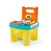 Blocos de Montar Click Brinkadeira Cadeirinha 150 Peças Cadeira Dismat XK117 Blocos de Montar Click Brinkadeira Cadeirinha 150 Peças Cadeira Dismat XK117