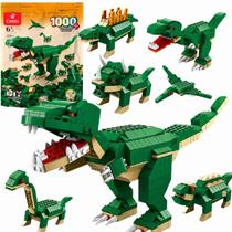 Blocos de Montar Coleção Dinossauro 1000 Peças 6 em 1 - Castela Blocos de Montar Coleção Dinossauro 1000 Peças 6 em 1 - Castela