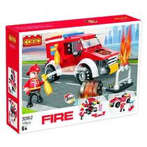 Blocos de Montar Coleção Fogo Bombeiros 3 em 1 105pcs 3018-2 - Dorémi