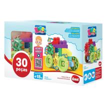 Blocos De Montar Colorido Imagiblocos I 30 Pçs Dismat MK402 Blocos De Montar Colorido Imagiblocos I 30 Pçs Dismat MK402