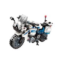 Blocos de Montar Com 395 Peças Motocicleta da Polícia Mine City Qman