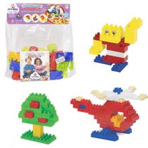 Blocos De Montar Com 40 Peças - Blocos Didáticos Coloridos Blocos De Montar Com 40 Peças - Blocos Didáticos Coloridos