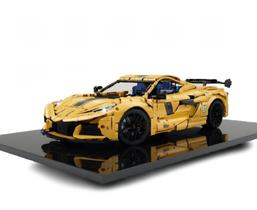 Blocos de montar corvette 3788 peças c8 z06 marca guly / estática ou com motorização e controle