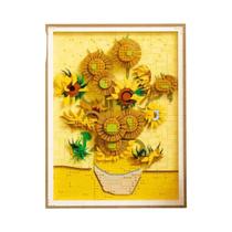 Blocos De Montar Criativos De Pintura Artística De Girassol De Van Gogh, Brinquedos De Decoração Blocos De Montar Criativos De Pintura Artística De Girassol De Van Gogh, Brinquedos De Decoração