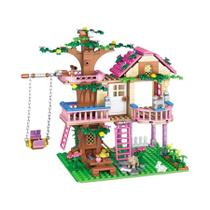 Blocos De Montar Criativos Para Meninas, Modelo De Casa Na Árvore Para Acampamento, Brinquedo Blocos De Montar Criativos Para Meninas, Modelo De Casa Na Árvore Para Acampamento, Brinquedo