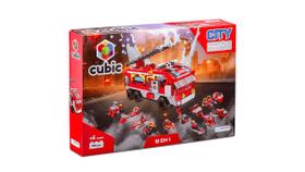 Blocos de Montar Cubic 12 em 1 Brigada de Incendio 558 Peças Blocos de Montar Cubic 12 em 1 Brigada de Incendio 558 Peças
