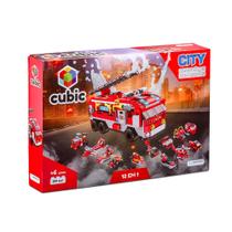 Blocos de Montar Cubic 12 Em 1 Caminhao de Bombeiro 558pcs (novo) - Br1200