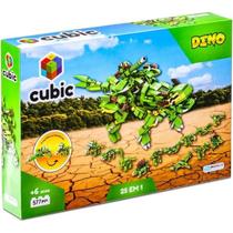 Blocos de Montar Cubic 25 em 1 Dinossauro 577 Peças Multikids Blocos de Montar Cubic 25 em 1 Dinossauro 577 Peças Multikids