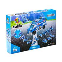 Blocos de Montar Cubic 25 em 1 Polícia 569 Peças Multikids - BR1619