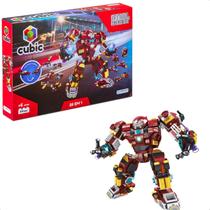 Blocos de Montar Cubic 25 em 1 Steel Robot 575 Peças Multikids - BR1617