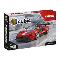 Blocos de Montar Cubic Carro Furious 352 Peças Multikids - BR2623 Blocos de Montar Cubic Carro Furious 352 Peças Multikids - BR2623