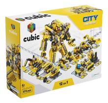 Blocos de Montar Cubic City Modelo Construção 12 Em 1 com 573 Peças para +6 Anos Multikids Br1093