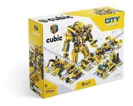 Blocos De Montar Cubic City Modelo Construção 12x1 Com 573pç - Multilaser