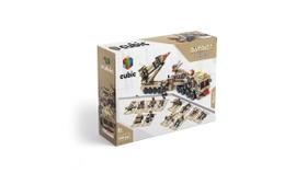 Blocos de Montar Cubic Exército 12 em 1 com 555 Peças Multi