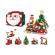 Blocos De Montar De Aldeia De Natal: Árvore De Natal, Peças De Encaixe, Decorações DIY E Figuras De