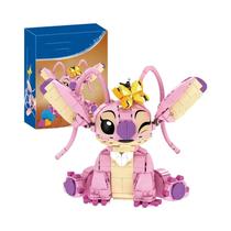 Blocos De Montar De Desenho Animado Para Crianças, Hot Stitch Angel CP, Peça Grande Com Orelhas