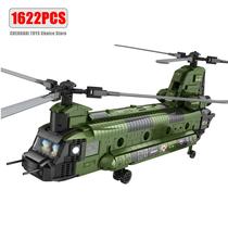 Blocos De Montar De Helicóptero Chinook Da Série Aeronaves Militares Para Meninos, Modelo Da Segunda Blocos De Montar De Helicóptero Chinook Da Série Aeronaves Militares Para Meninos, Modelo Da Segunda