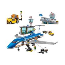 Blocos De Montar De Modelo De Avião Para Terminal De Aeroporto, Estação Internacional, Brinquedos De Blocos De Montar De Modelo De Avião Para Terminal De Aeroporto, Estação Internacional, Brinquedos De