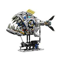 Blocos De Montar De Peixes Do Mar: Tubarão-Baleia, Polvo, Piranha, Raia Manta Com Luz E Motor, Blocos De Montar De Peixes Do Mar: Tubarão-Baleia, Polvo, Piranha, Raia Manta Com Luz E Motor,