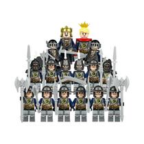 Blocos De Montar De Soldados Romanos Da Era Medieval, Mini Bonecos De Ação, Cavalos De Guerra E