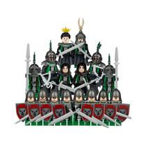 Blocos De Montar De Soldados Romanos Da Era Medieval, Mini Bonecos De Ação, Cavalos De Guerra,