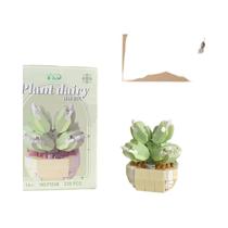 Blocos De Montar De Suculentas Florais, Kits De Modelos De Plantas Em Vaso DIY Para Crianças