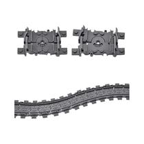 Blocos De Montar De Trem Com Trilhos Retos E Curvos, Plataforma De Estação De Trem Da Cidade,