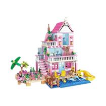 Blocos De Montar De Verão Para Meninas, Villa À Beira-Mar, Figuras De Vista Da Rua, Brinquedos DIY,