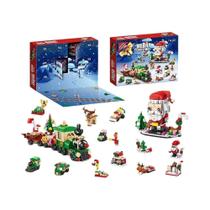 Blocos De Montar De Vila Natalina, Brinquedo De Árvore, Tijolos De Montagem DIY, Decorações,