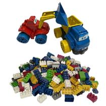 Blocos de Montar Didáticos 224 peças + Trator e Caminhão - Casa Brinq