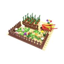 Blocos De Montar DIY De Pequenas Partículas, Cena De Fazenda, Curral De Gado, Abrigo De Porcos,