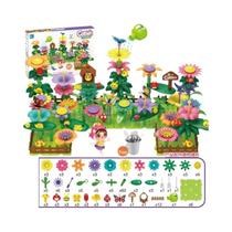 Blocos De Montar DIY Jardim De Flores Oceânicas Para Meninas, Brinquedos Criativos Para Crianças,