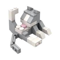 Blocos De Montar DIY Para Crianças Figuras De Gato Criativas MOC Bricks Série De Animais Brinquedos